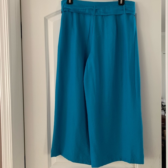 DKNY Solid Pull On Belted Wide Leg Pants - Picture 8 of 12